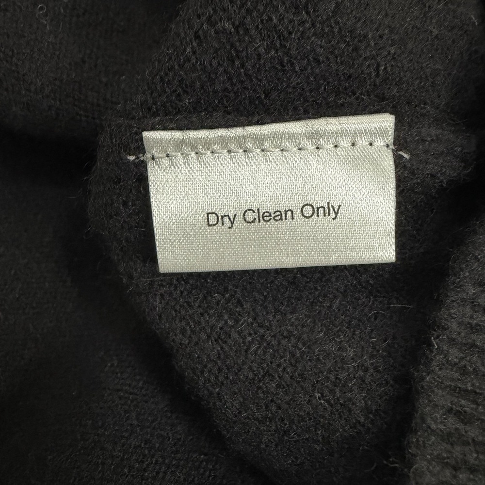 Joseph Abboud 100% Cashmere V Neck Sweater Mens L Black Classic Preppy Ribbed - Picture 6 of 9